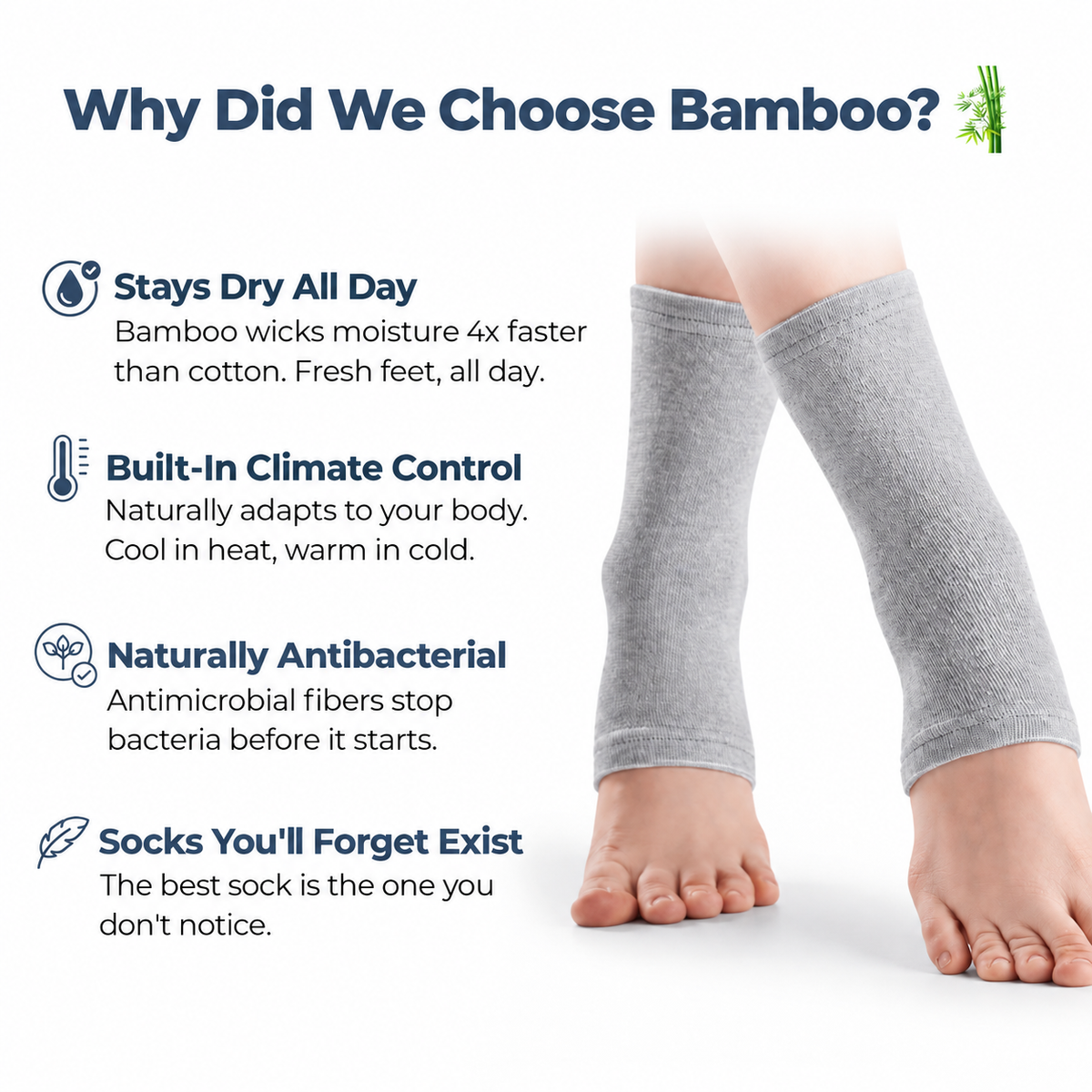 FlexPress™ Bamboo Compression Foot Sleeves